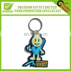 Customized PVC Lovely Rubber Key Rings for Promotion thumbnail-1