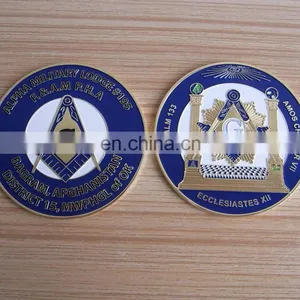 Double Sided Masonic Lodge Coin Medal thumbnail-1