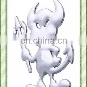 3d Metal Devil Cool Car Decals Stickers /Car Badges Gold & Silver thumbnail-1