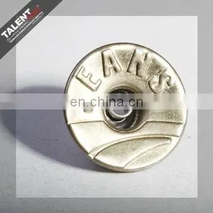 Custom Private Brand Name Logo Clothes Metal Alloy Button For Jeans thumbnail-4