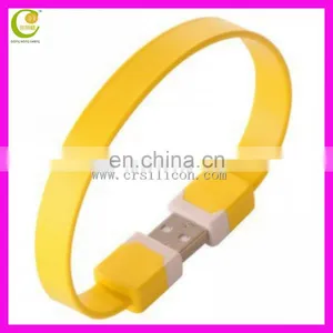 Promotion Gift Silicon Snap Band Wristband Pen Drive Usb Flash Drive With Custom Logo thumbnail-1