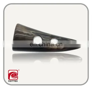 Natural Cow Horns Dark Brown Horn Toggle Button Made of Resin/polyester Material thumbnail-2