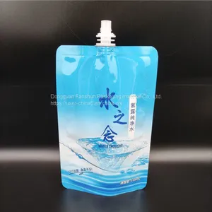 300ml Mineral Water Plastic Filling Bag China Manufacture/Herbal Tea Suction Nozzle Bag/Food Grade Material thumbnail-1