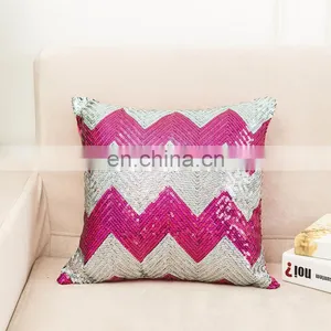 Fashion Colorful Sofa Decorative Sequin Throw Pillow Cover thumbnail-2