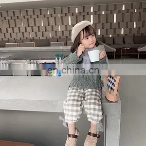 3516/Customized Fashion Pullover Knitted Girls Autumn Winter Sweater Wholesale Solid Kids Sweater thumbnail-5