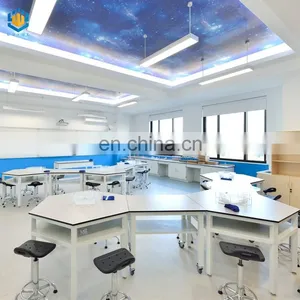 University Classroom Lab Table Science Lab Work Table Chemistry Laboratory Work Bench Hexagon Table thumbnail-5
