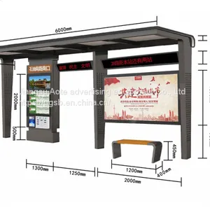 Outdoor Fault Reporting Bus Stop Sign Aluminum Profile Bus Shelter Platform Billboard Direct Selling thumbnail-1