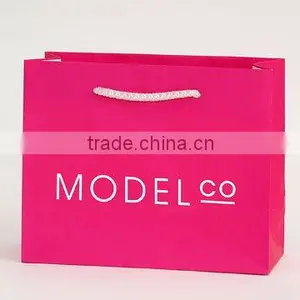 Shopping Paper Bag Printing Logo With Flat Twill Handle thumbnail-1