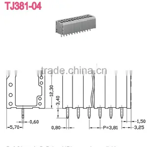 PCB Spring Terminal Blocks TJ381-04 Electronic Components Terminal thumbnail-2