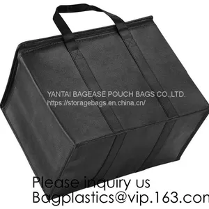 Reusable Grocery Shopping Box Zipper Top Nonwoven Aluminum Cooler Bag Thermal Bag Cool Insulated Bag Bagease Bagplastics thumbnail-3