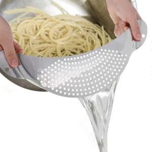 Kitchen Stainless Steel Fruits and Vegetables Washing Strainer Draining Colander Basket Durable Hander & Base Mesh Colanders thumbnail-4