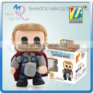 Mini Qute Bonnie Marvel Avenger Super Hero Thor DIY Cartoon Building Blocks Plasticine Clay Educational Toy NO.BN9989-3 thumbnail-1