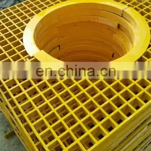 Tree Fiberglass Reinforced Plastic FRP Grating For Drain Cover, GRP Swimming Pool & Deck Overflow Floor Panel Factory Price thumbnail-4
