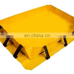 72 x 72 x 4 Portable PVC Tarpaulin Oil Spill Barriers Pallet Secondary Containment Berms thumbnail-2