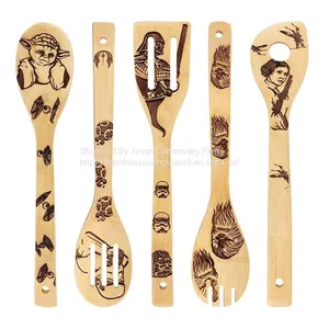 Bamboo Utensils for Sale,kitchen Cooking Spatula Set Wholesale thumbnail-4