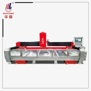 Hualong Machinery Automatic Stone Countertop Edge Profiling and Polishing Machine CNC 3 Axis Stone Processing Center thumbnail-1