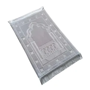 Production Prayer Mat Muslim Islamic Prayer Mat Washable Rug Luxury Back Rest Padded Fold Anti Slip Prayer Mat Carpet thumbnail-2