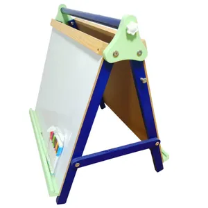 Wooden Magnetic Chalkboard Whiteboard Kids Tabletop Play Easel With Blackboard Chalkboard Drawing Board Children's Wooden Easel thumbnail-1