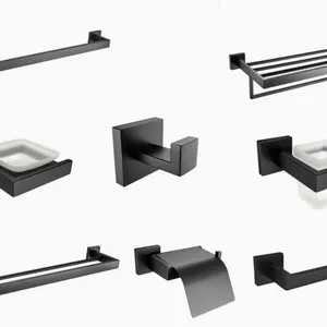 China Bathroom Hardware Stainless Steel Bathroom Accessories Set Towel Holder thumbnail-1