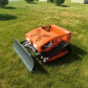 Hybrid Industrial Rubber Track 800Mm Rechargeable Battery Wheeled Remote Control Lawn Mower thumbnail-1