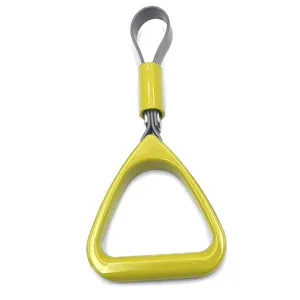 Triangle Plastic Grab Handle With PU Leather Strap for Bus & Subway Interior thumbnail-1
