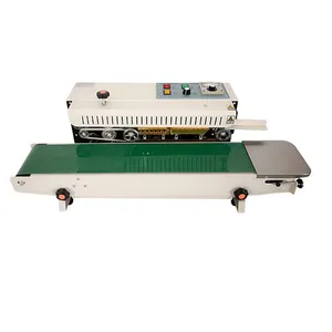 MO-QDMECH Continuous Band Sealer Automatic Bag Sealing Machine BZ050 Conveyor Type Sealer 1-12m/min Food Packing thumbnail-1