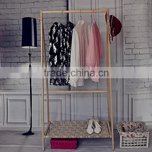 Simple Suits Clothing Type and Wooden Material Clothes Hanger Stand thumbnail-1