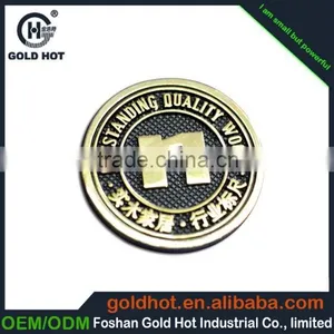Zinc Alloy Gold Plated Word Projected Name Plate Trademark Label Sticker for Door thumbnail-1