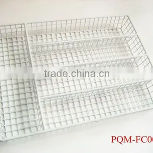 Plastic White Metal PVC Coating Flatware Caddy 001A thumbnail-1