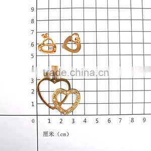 Women Fashion Wholesale In Greece Double Heart Gold Plating Jewerly Sets Women thumbnail-4