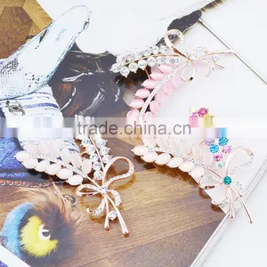Alloy Bulk Leaves Bouquet Rhinestone Wedding Brooch Wholesale thumbnail-4