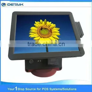 DTK-POS1533 OEM Accepted 15 Inch All In One Touch Screen POS System With MSR VFD220 Customer Display thumbnail-1