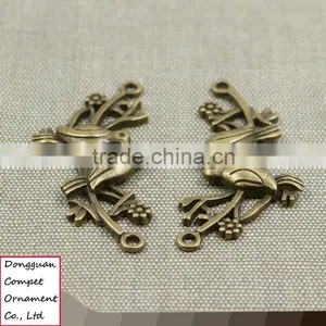 Wholesale Diy Jewelry Zinc Alloy Branch Kissing Birds Pendant thumbnail-1