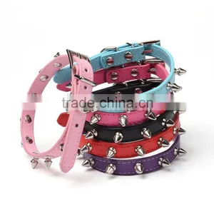 Wholesale Pet Supplies Plain Pet Collars Personality Bullet Nail Dog Collar thumbnail-4