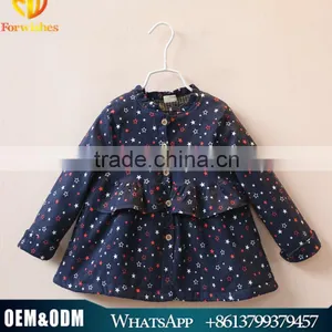 Girls Full Print Stars Kids Coats Children's Coat Spring Autumn Baby Coat Girls New Fashion Child Outwear thumbnail-1