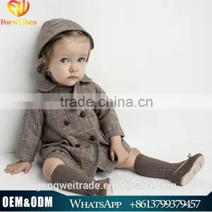 Fashion Vintage Girls Pea Coat Little Girls Winter Wool Hooded Classic Coat thumbnail-1