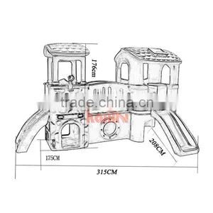 Safety Children Plastic Slide Playhouse Toy Quality Choice thumbnail-2