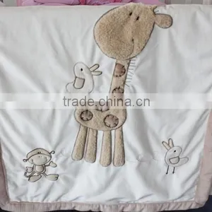 2015 New Design Applique 100% Cotton OEM Baby Fluffy Fleece Blanket thumbnail-4