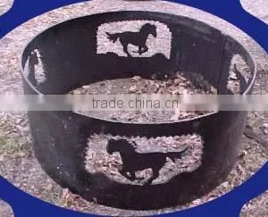 Horse Logo Metal Fire Ring thumbnail-1