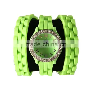 Guang Zhou YB Lady Watch Silicone Band Alloy Case Wholesale Watches thumbnail-1