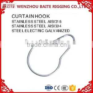 New China Products For Sale Stainless Steel Aisi 316 304 Curtain Hook Hardware Carabiner Manufacture thumbnail-1