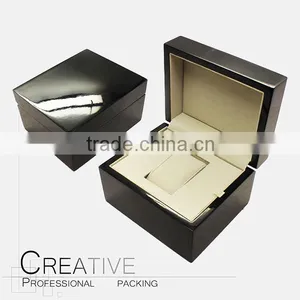 Custom Black Mens Single Wooden Watch Box Supplier's Choice thumbnail-1