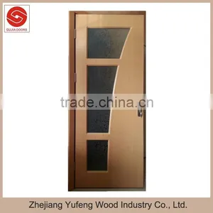 Wooden Door for Bathroom Flush Glass Door Pvc Wooden Doors thumbnail-1