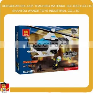 The Police Helicoper Intelligent Plastic Building Blocks Toys for Kids thumbnail-1