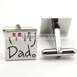 Hottets Father Day's Gift Stainless Steel Love Dad Cufflink Wholesale thumbnail-2