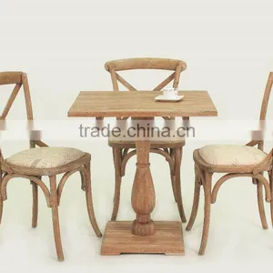 Antique Style Coffee Room Use Wooden Dining Set/Wood Coffee Table and Chair(CH-532-OAk,DT-1087-OAK) thumbnail-1