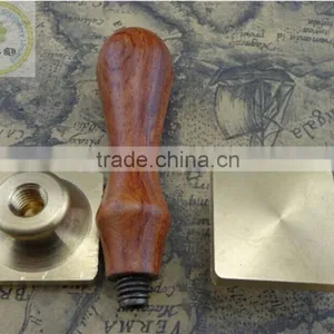 Hot Sale Top Quality Square Brass Die Wooden Wax Seal Stamper thumbnail-1