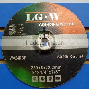H537 China Factory Price 230*6*22mm Black/red Depressed Center Grinding Wheel for Metal/inox/stainless Steel thumbnail-1