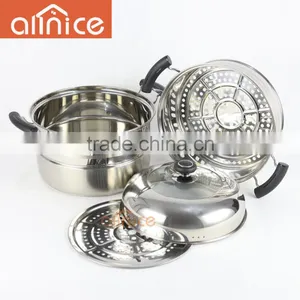 Allnice-wholesale Stainless Steel Double Boiler/ Steamer Set From China thumbnail-3
