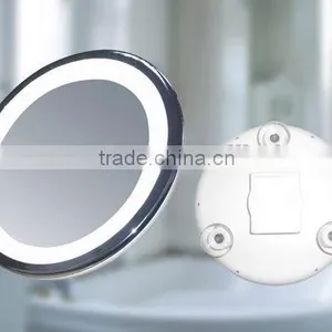 Round Touch LED Wall Mounted Bathroom Makeup Mirror With Magnification thumbnail-1